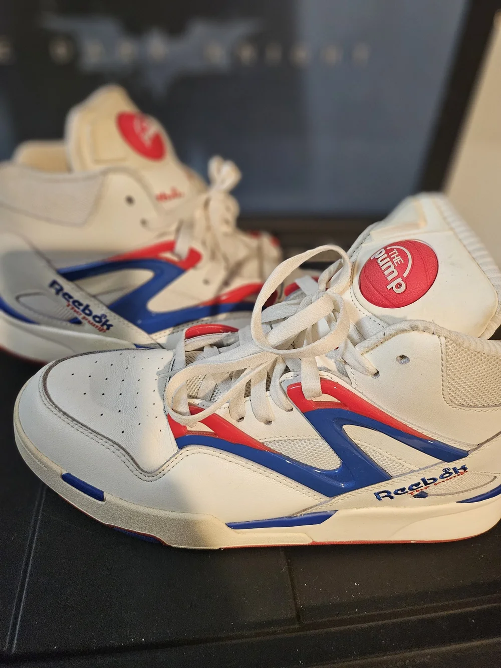Reebok Kids White Blue Red High-Top Sneakers